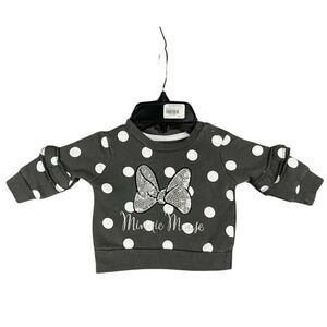 Minnie Mouse Sweatshirt Baby 3/6M Child Sequin Bow Polka Dot Disney Primark